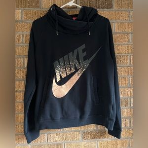 Nike Cowel Neck/Hooded Sweatshirt with Rose Gold detail